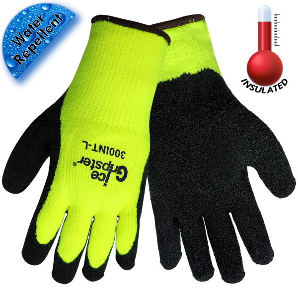 Brushed Acrylic Water Resistant Ice Gripster Work Gloves 300INT Get